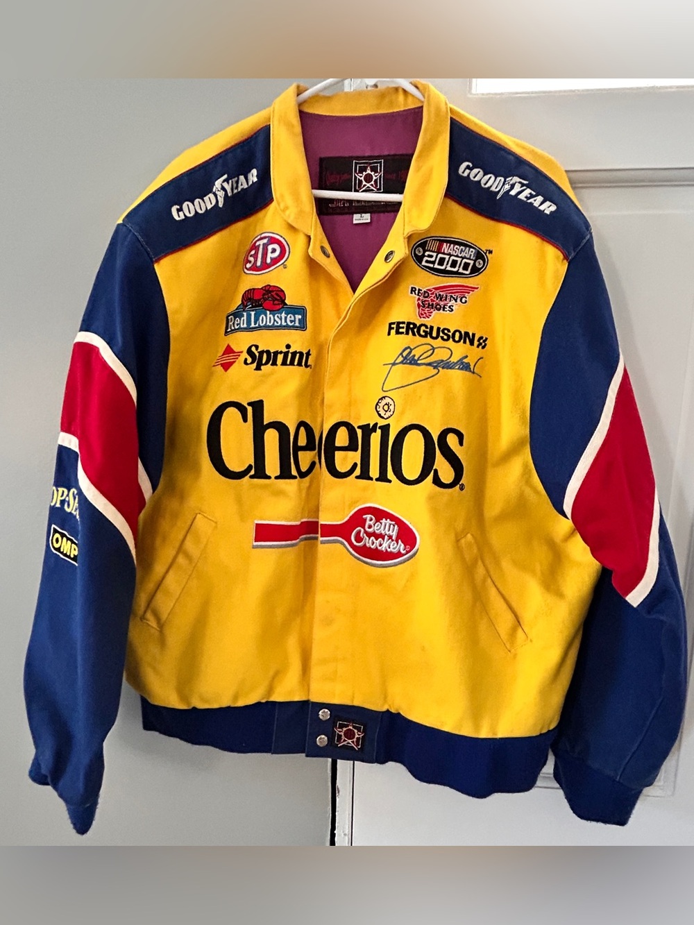 Men’s Racing Jacket in Yellow, Navy & Red #43